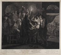 KG 06286
<br/>
Inwijdingsritueel schildersbent te Rome
<br/>
<em>Pool, Matthijs (1676-1740)</em>